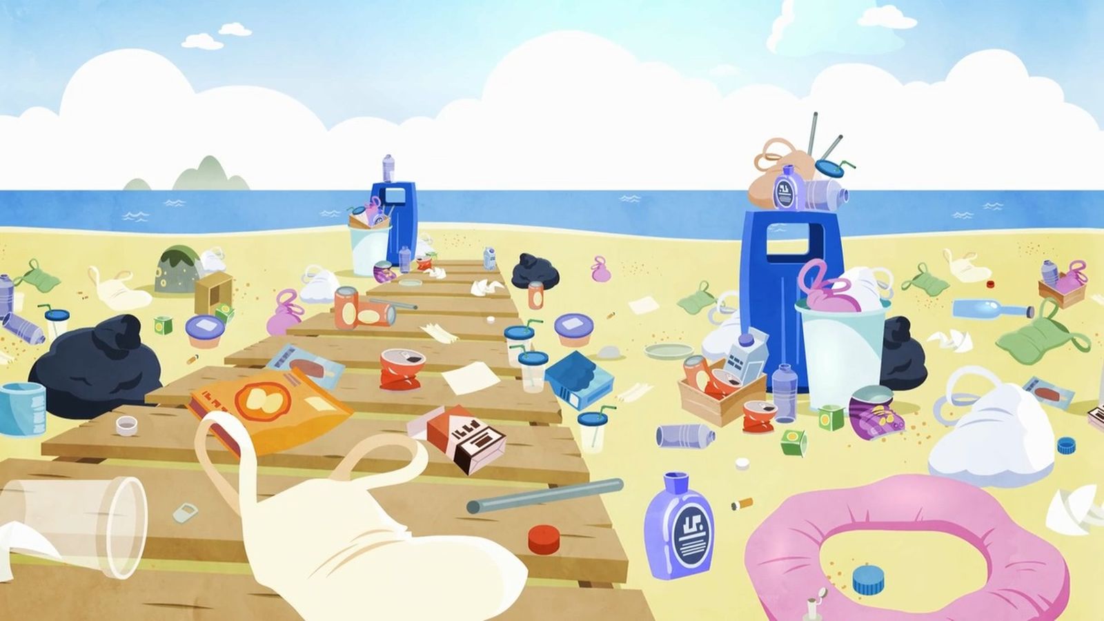 Dia de mar, sense lloc per a jugar