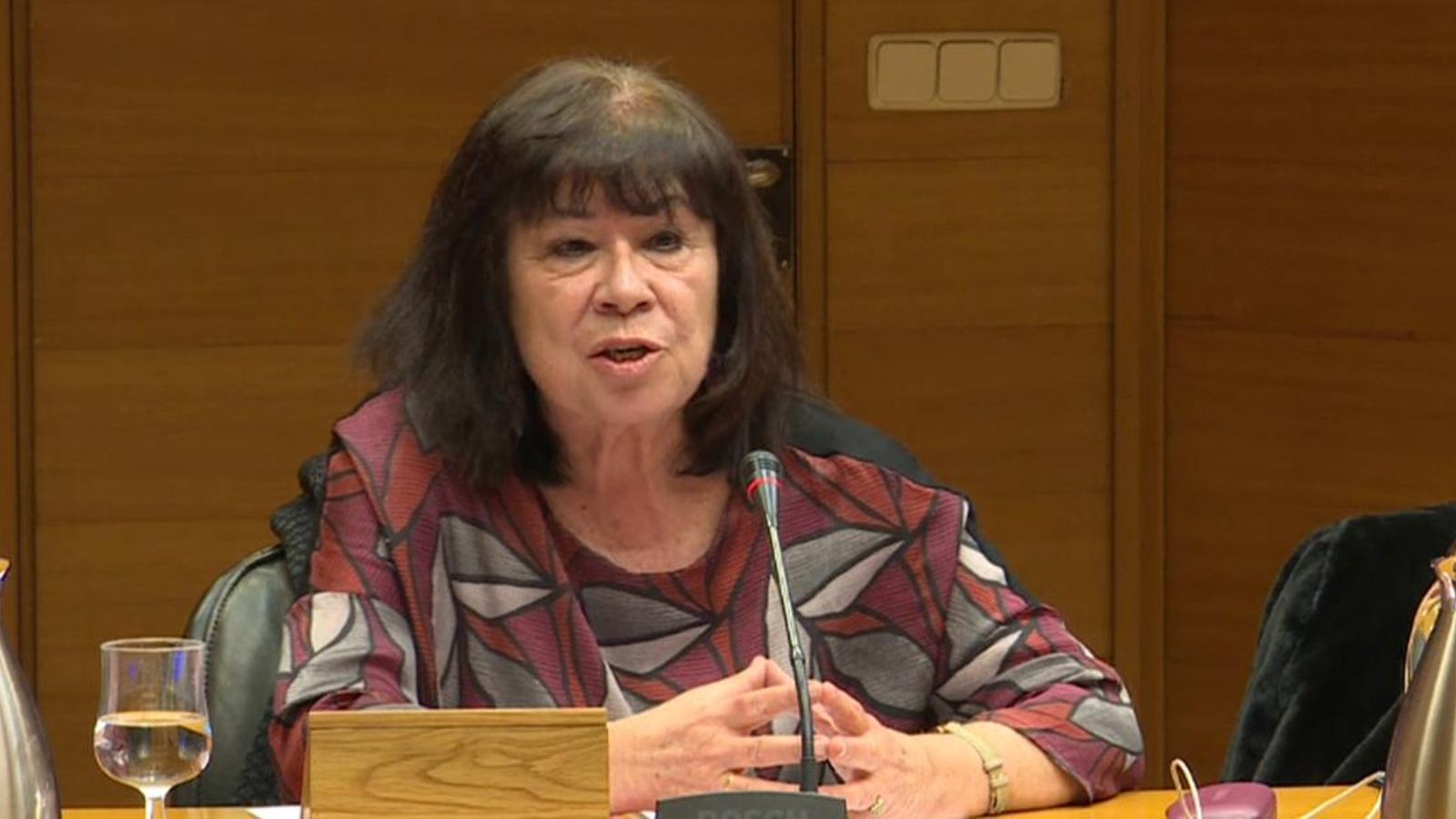 L'exministra Cristina Narbona ha declarat en la comissió que investiga el finançament electoral del PSPV i del Bloc