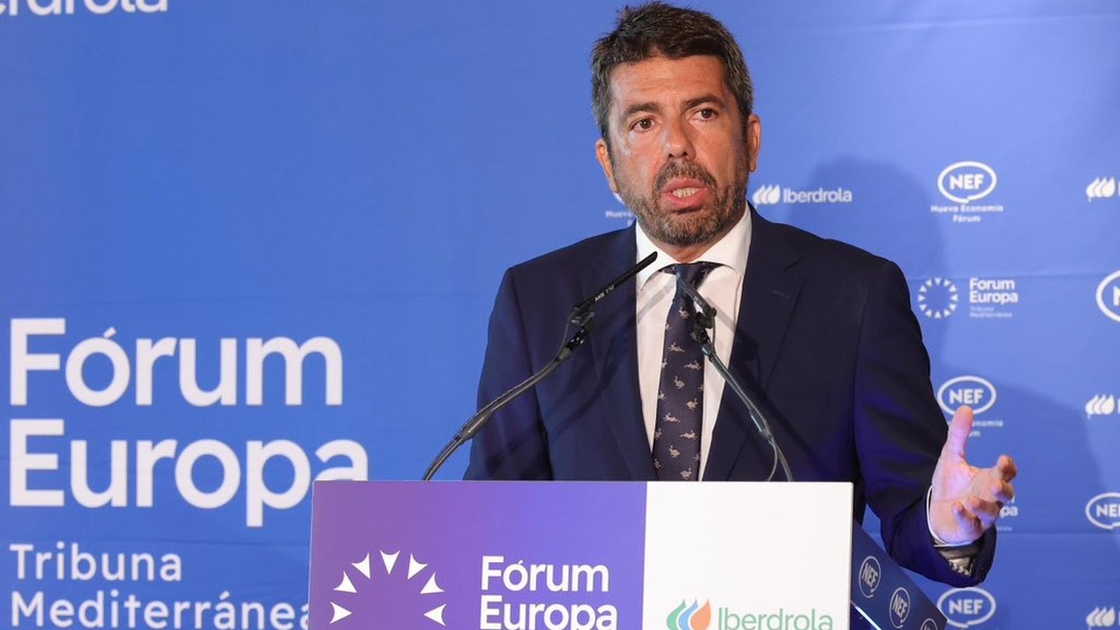 Carlos Mazón en el l Fòrum Europa Tribuna Mediterrània este dimarts