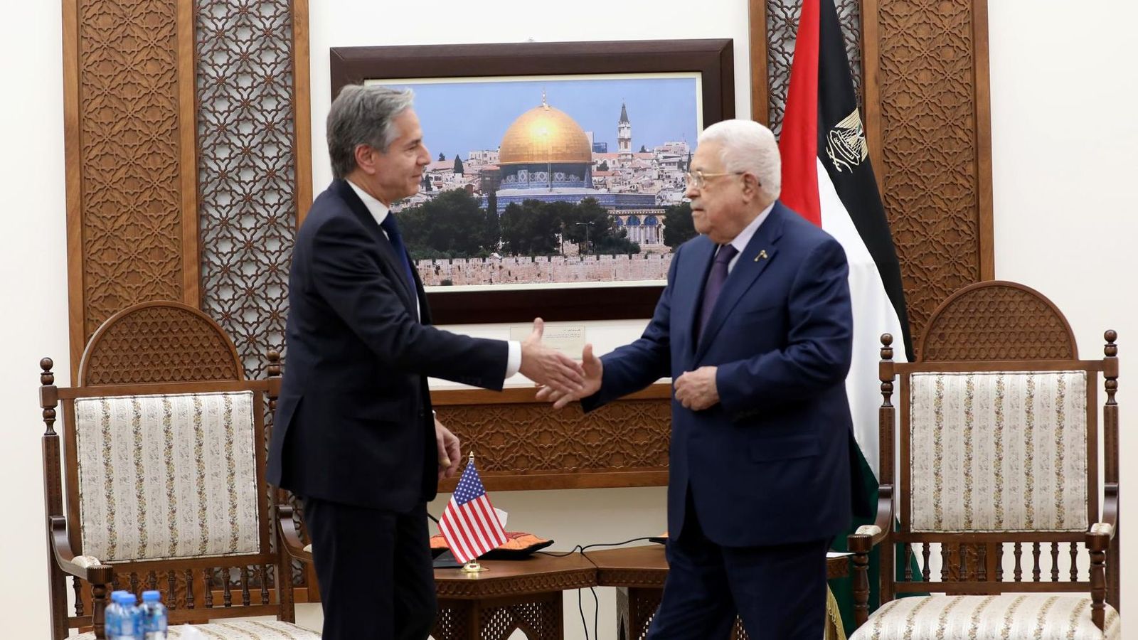 Antony Blinken es reuneix amb Mahmoud Abbas a Ramal·lah
