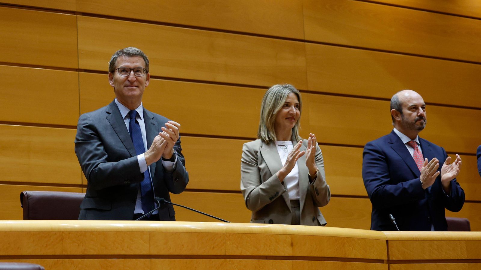 Feijóo presideix la reunió dels grups parlamentaris del PP del Congrés i del Senat que se celebra aquest dimarts a Madrid
