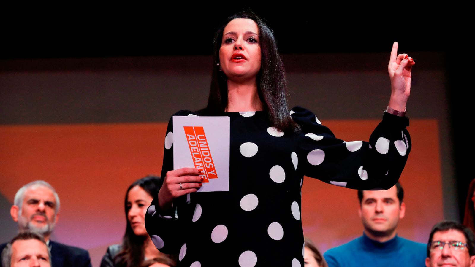 Inés Arrimadas durant la presentació de la campanya ‘Units i endavant’ de la seua candidatura