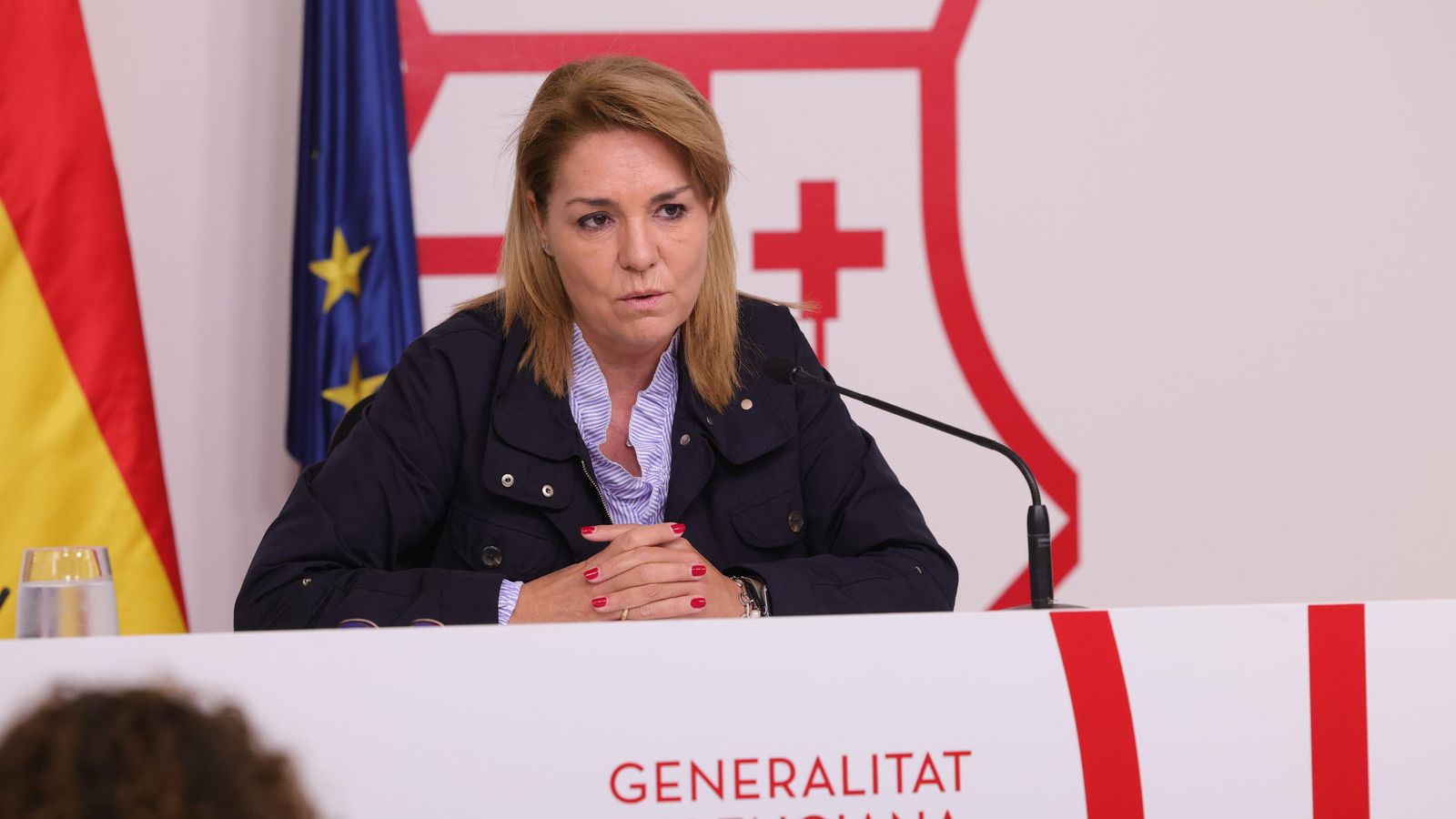 La vicepresidenta de la Generalitat, Susana Camarero, durant la roda de premsa del ple del Consell La vicepresidenta de la Generalitat, Susana Camarero, durant la roda de premsa del Ple del Consell