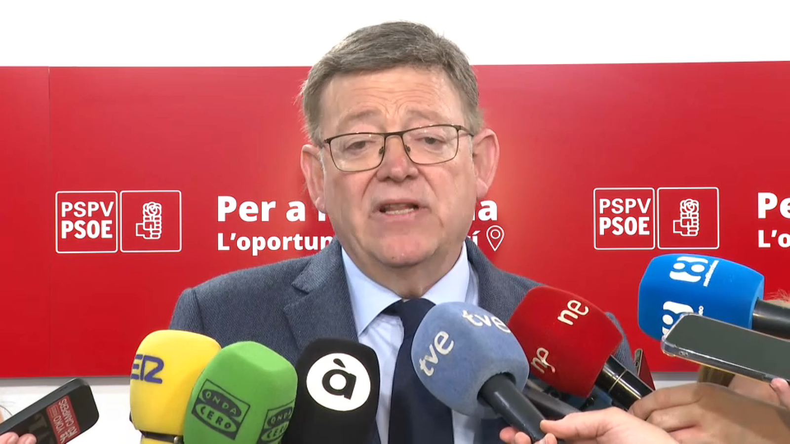 Ximo Puig aquest dimarts després de l'executiva del PSPV,