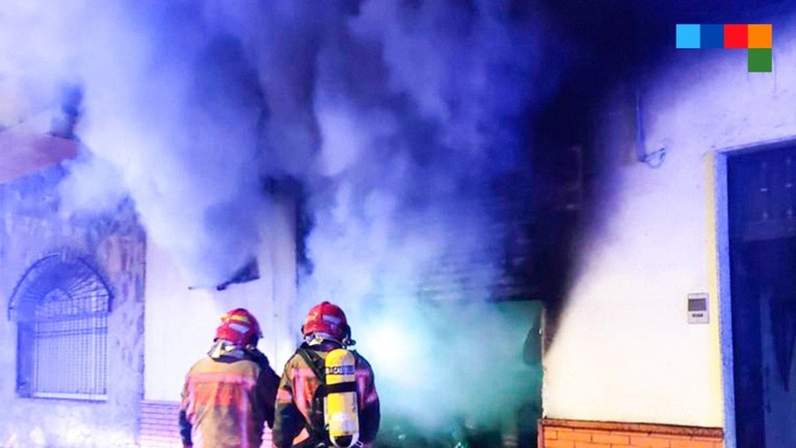 Imatge de l'habitatge incendiat a Castelló de la Plana