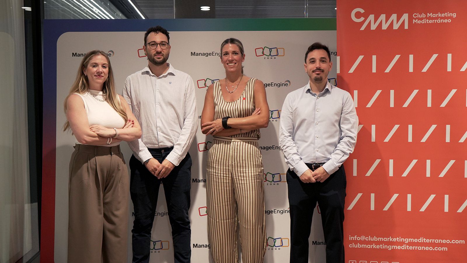 D'esquerra a dreta: Ester Merino, Javier Cubillas, Eva Prieto i David Mallo