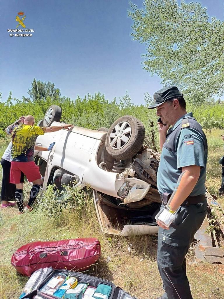 Estat en què ha quedat el vehicle del veí de Castielfabib, desaparegut des de dilluns WhatsApp Image 2022 06 14 at 2.05.35 PM