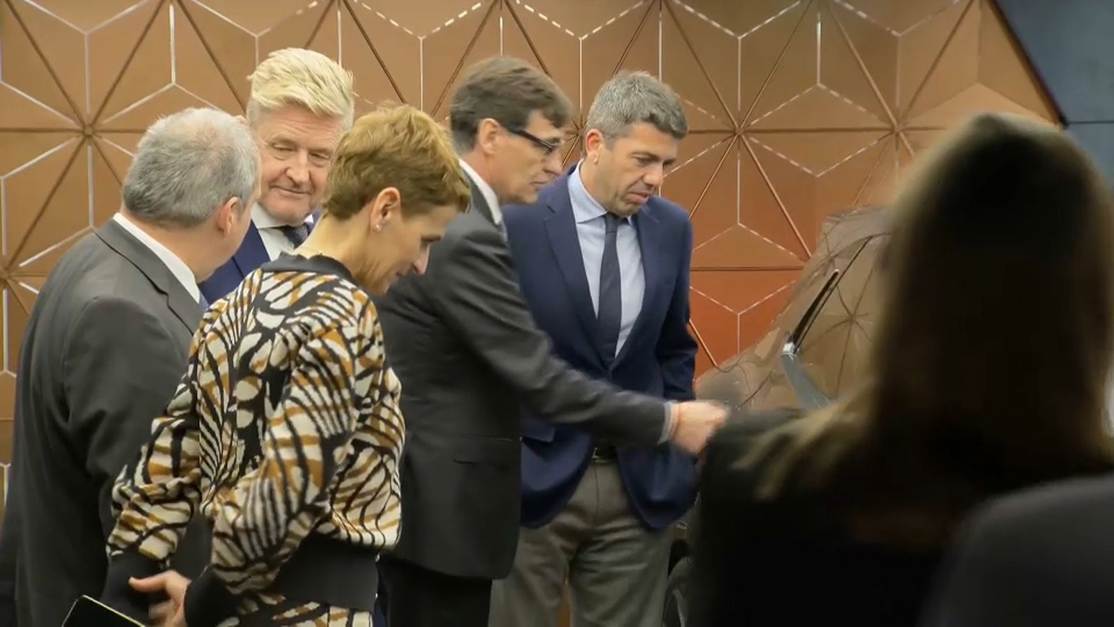 El president de Seat, el ministre d'Indústria, i el president de la Comunitat Valenciana, Catalunya i Navarra