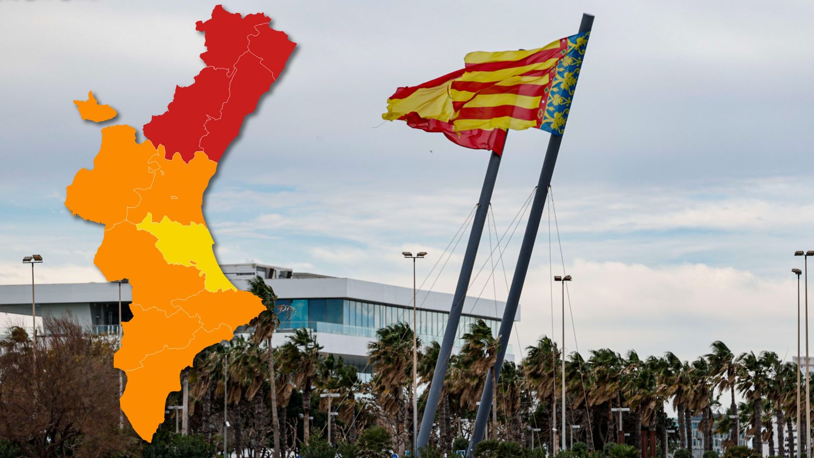 Amet activa l'avís roig per vent a tota la província de Castelló