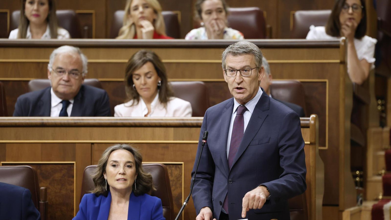 Feijóo, este dimecres en la sessió de control al govern espanyol al Congrés
