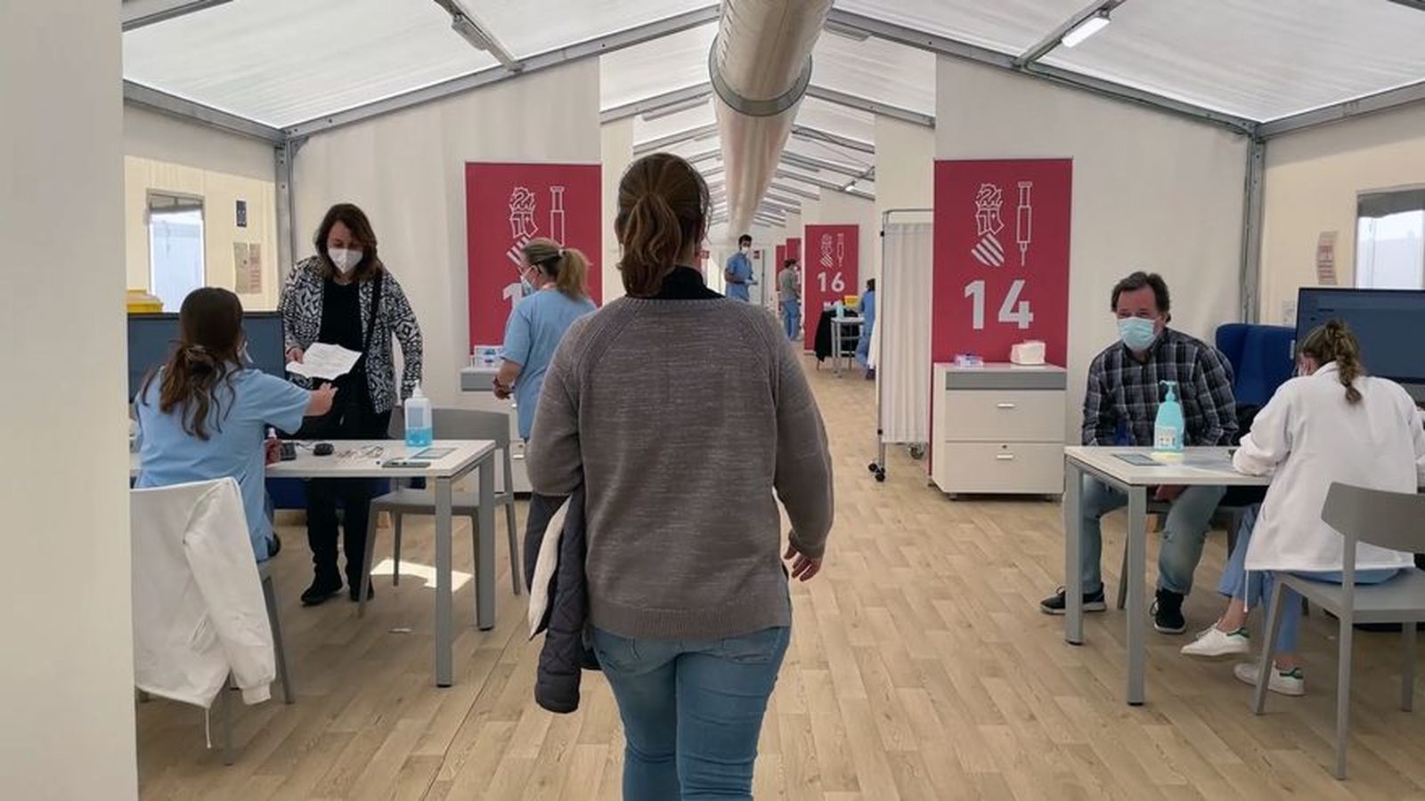 Imatge d'arxiu de la vacunació al personal docent de la Comunitat Valenciana.