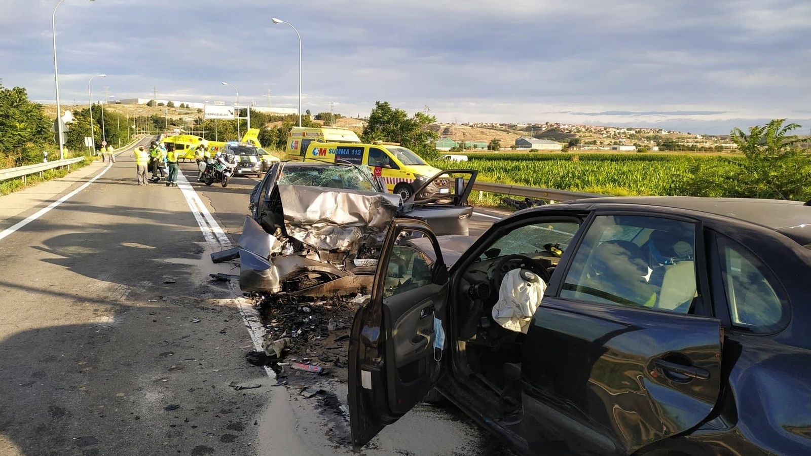 Accident de tràfic en una carretera de la Comunitat de Madrid