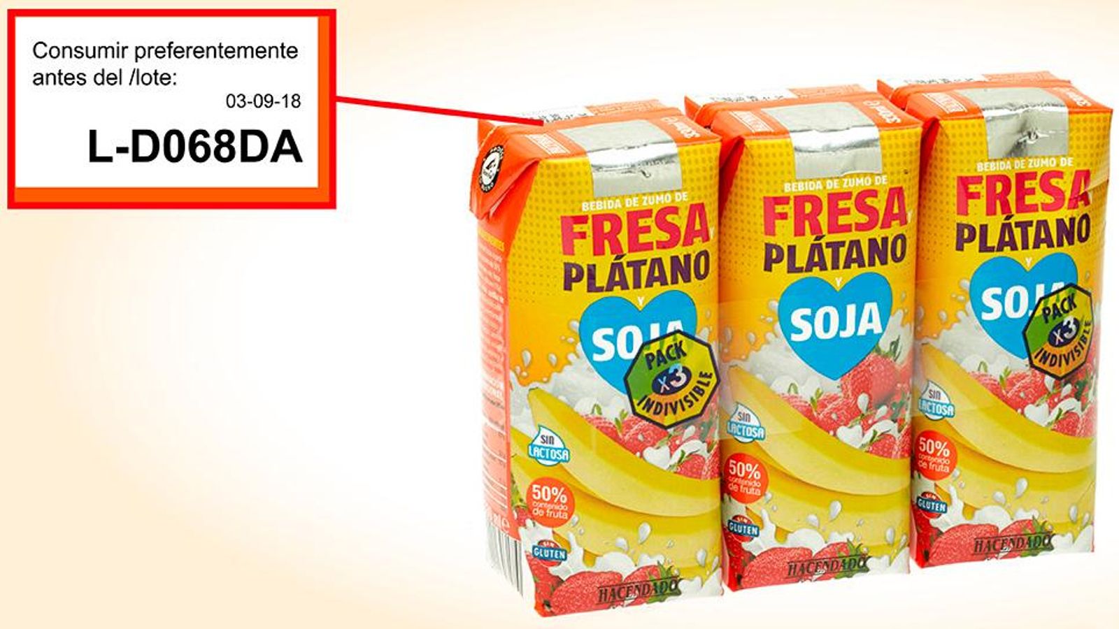 Beguda de soja retirada per Mercadona