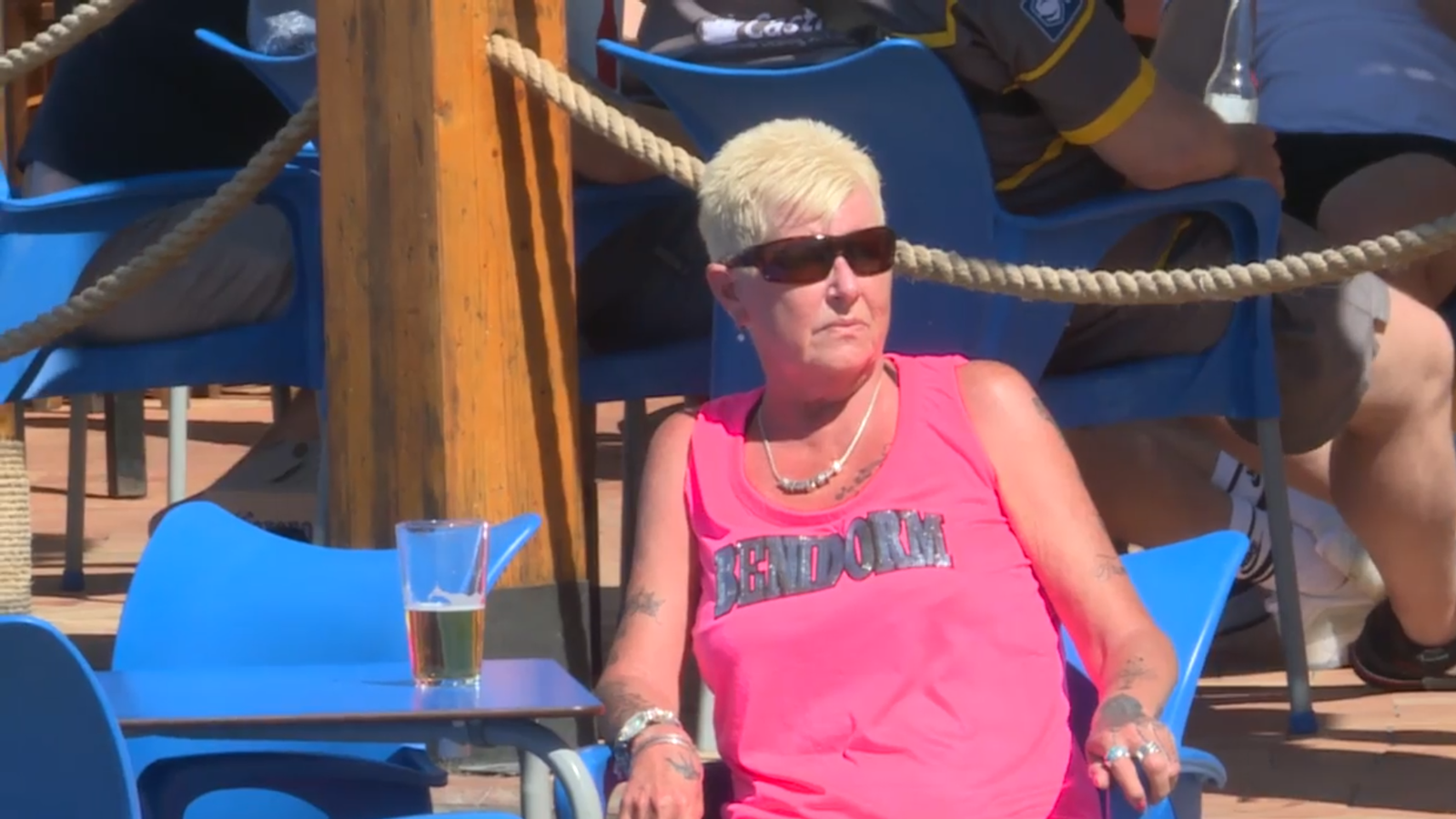 Una turista britànica a Benidorm en una imatge d'arxiu