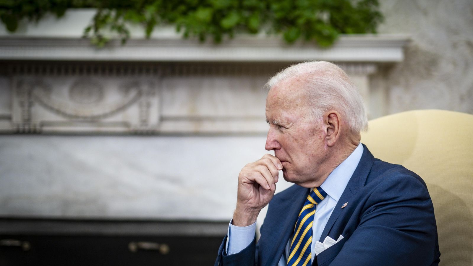 El president dels Estats Units, Joe Biden, en el Despatx Oval de la Casa Blanca a Washington DC