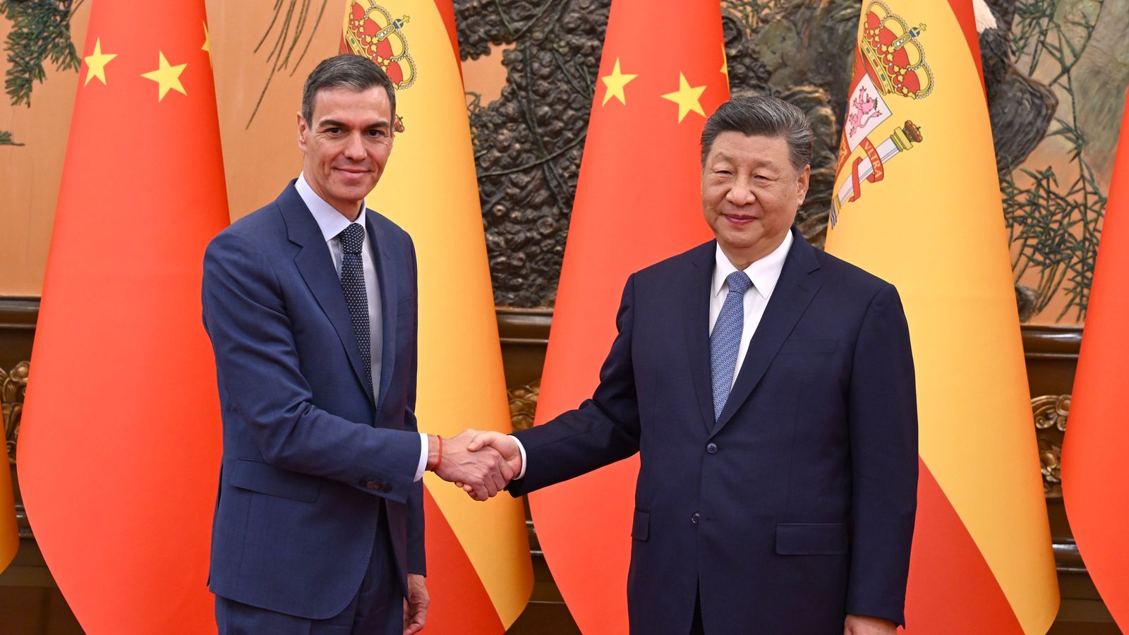 Reunió entre el president del govern espanyol, Pedro Sánchez, i l'homòleg xinés, Xi Jinping