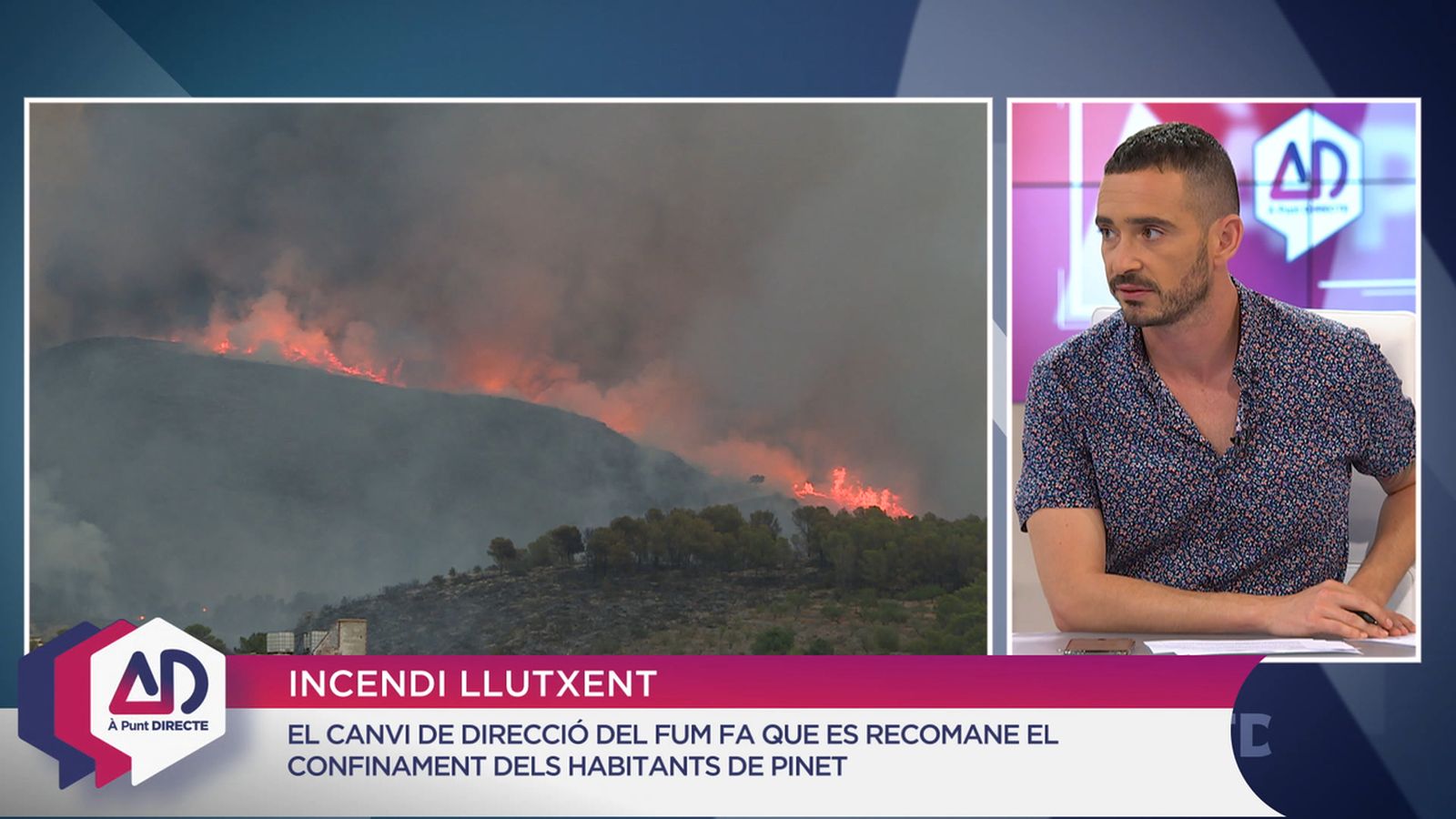 Seguiment de l’incendi de Llutxent