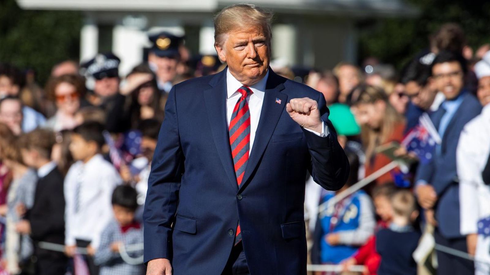 El president dels EUA, Donald Trump, en la ceremonia de rebuda del primer ministre d'Austràlia, Scott Morrison