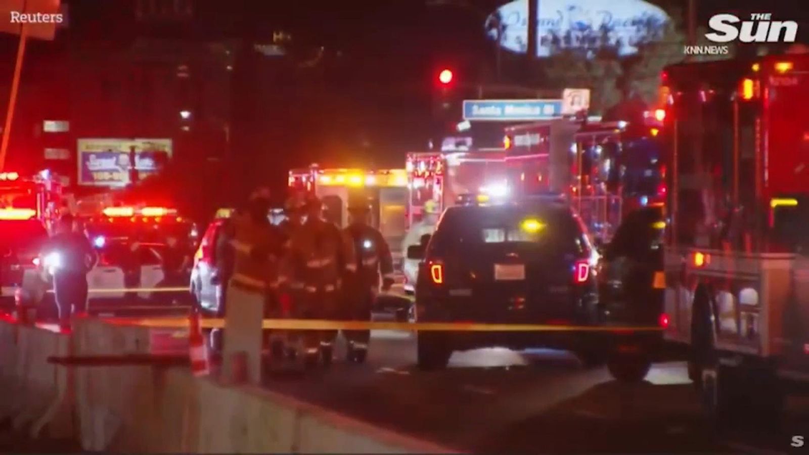 Imatges del lloc dels fets després de l'atropellament