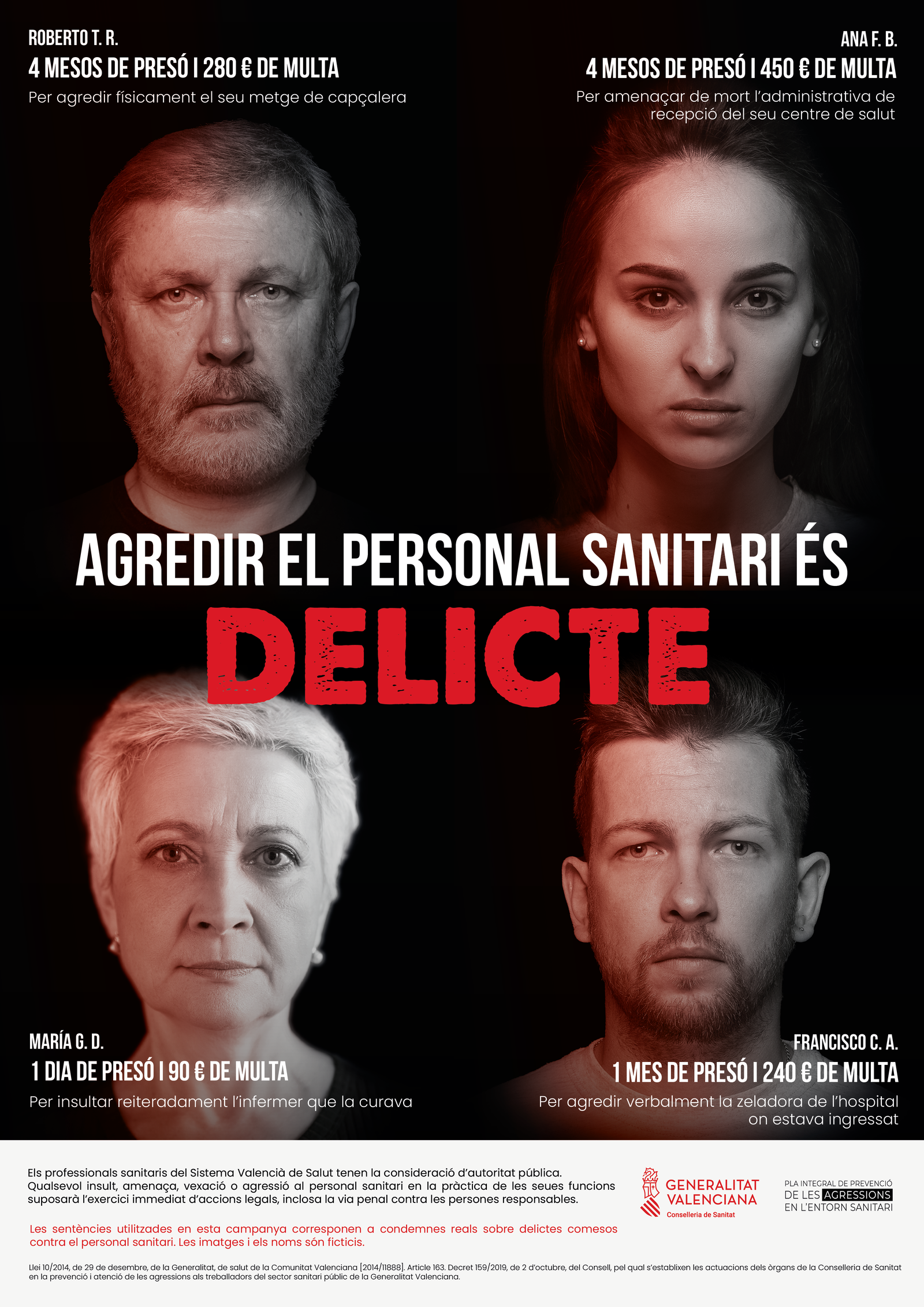 Cartell contra les agressions al personal sanitari