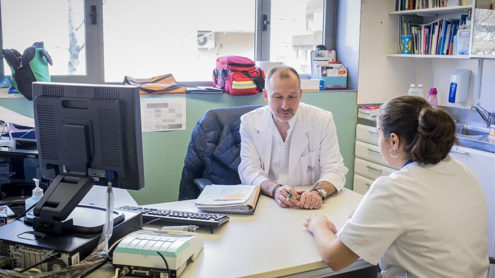 Treballadors en una consulta mèdica