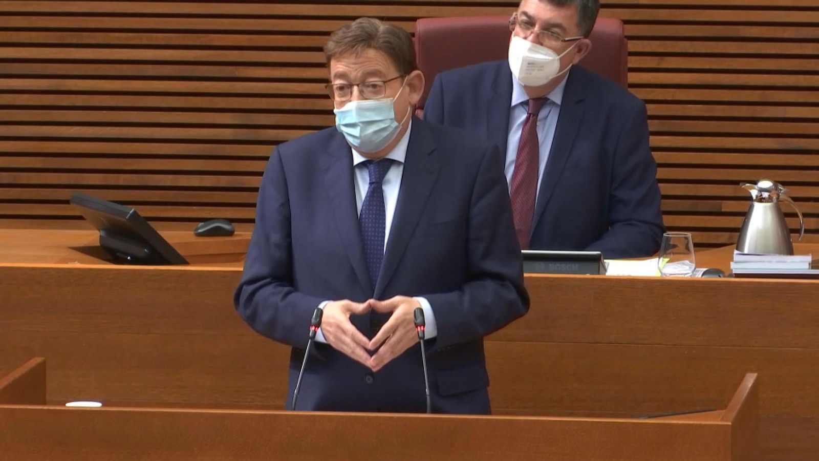 Puig, aquest dijous, en un moment de la sessió