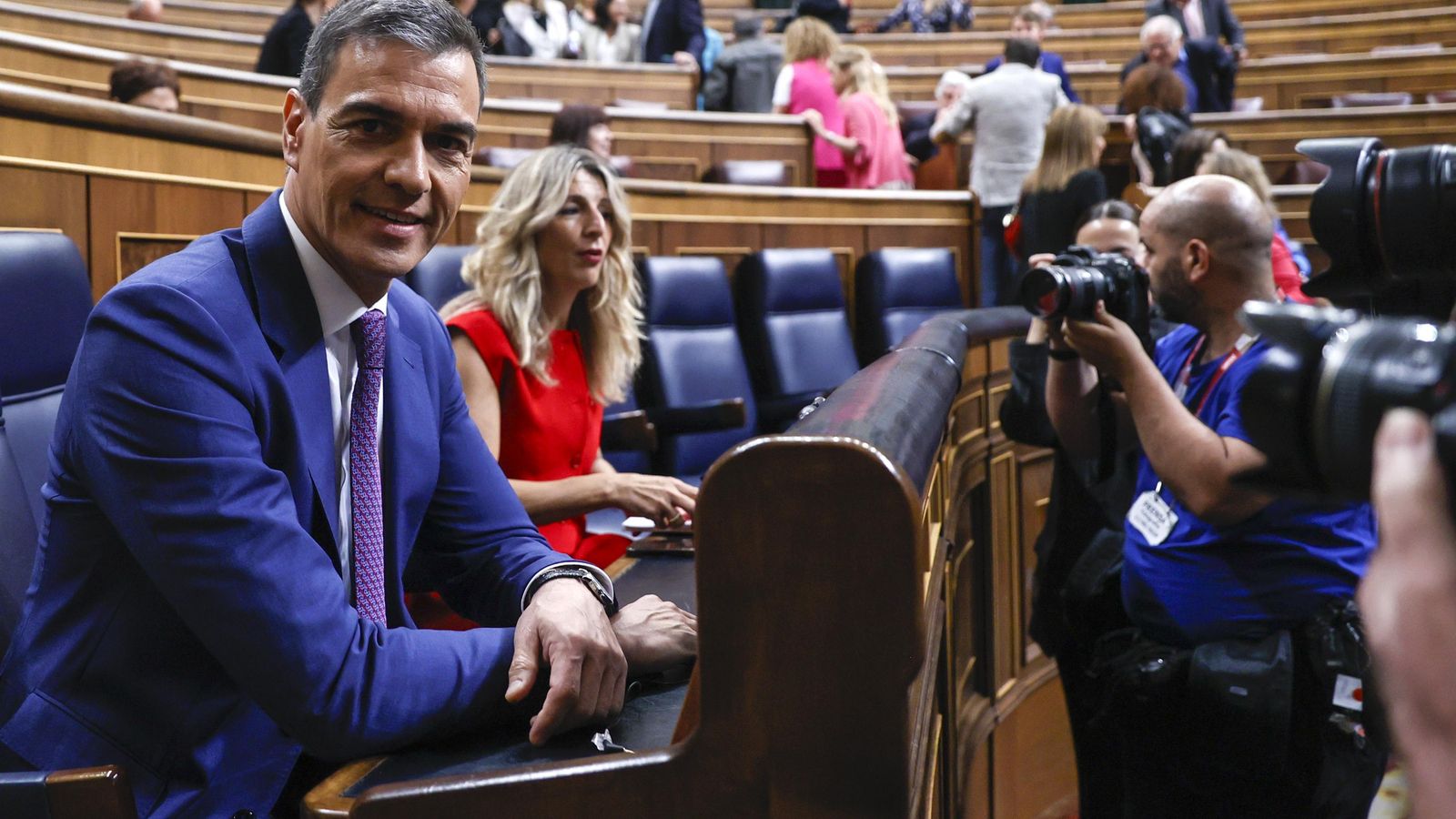 Pedro Sánchez, president del govern espanyol, en la sessió de control a l'executiu este dimecres al Congrés