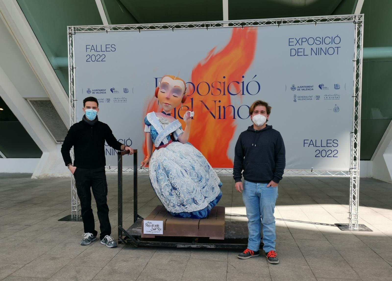 Una de les comissions de València que ha traslladat el seu ninot a la Ciutat de les Arts aquest dilluns