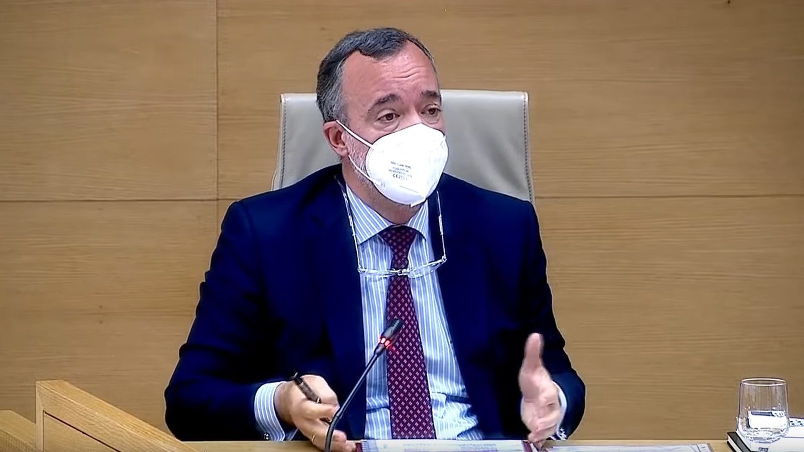 L'exsecretari d'Estat de seguretat amb el PP Francisco Martinez, en la compareixença a la comissió parlamentària sobore Kitchen