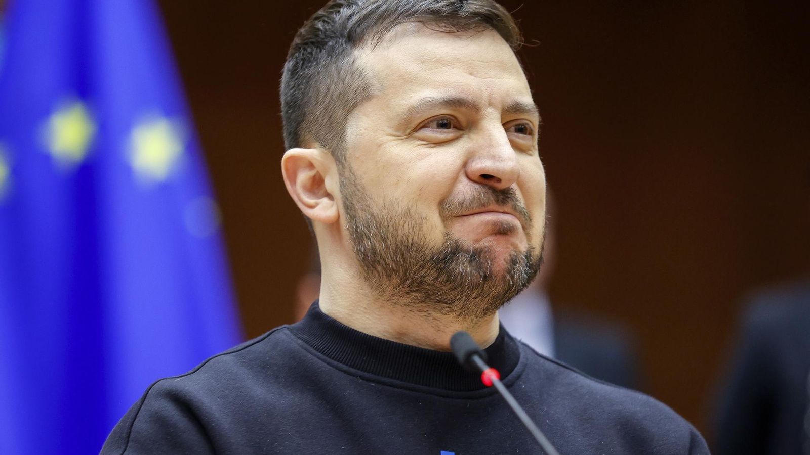 Zelenski en el Parlament Europeu a Brussel·les