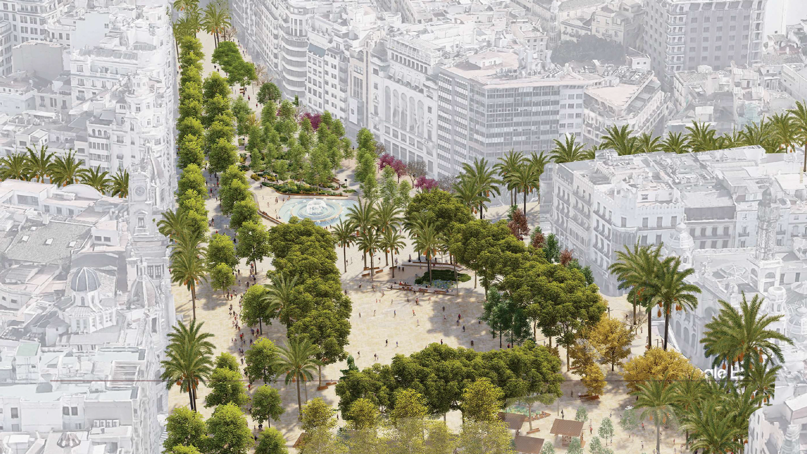 Re-Natura, el projecte guanyador per a la plaça de l'Ajuntament de València