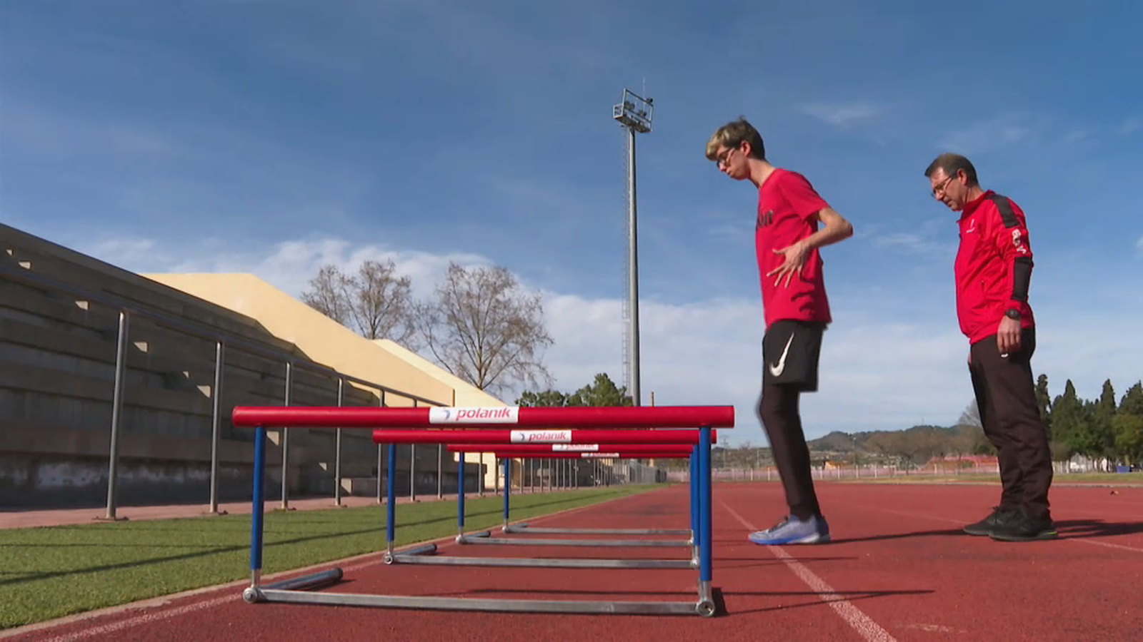 Martín amb Toni, el seu entrenador