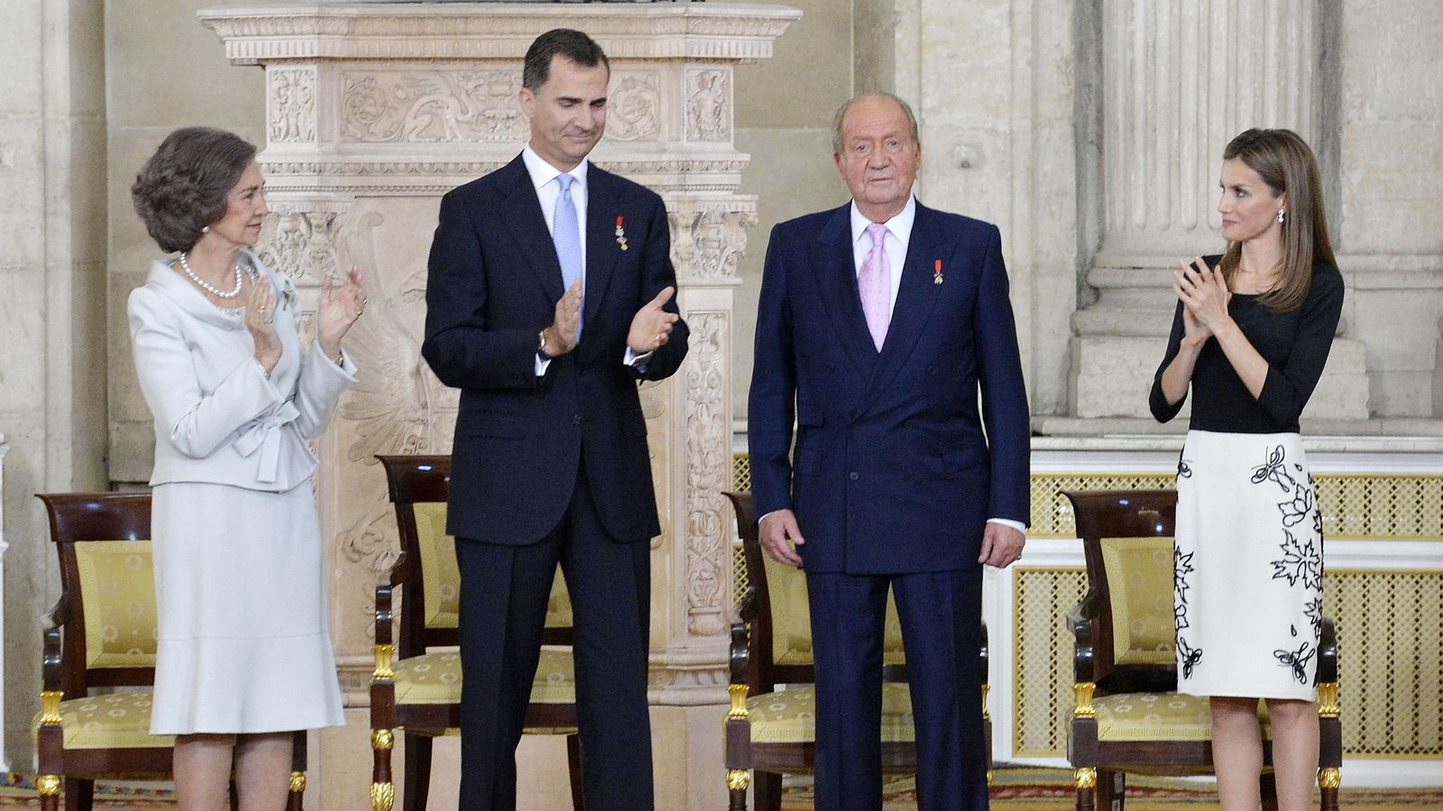 La família reial espanyola, en una imatge d'arxiu