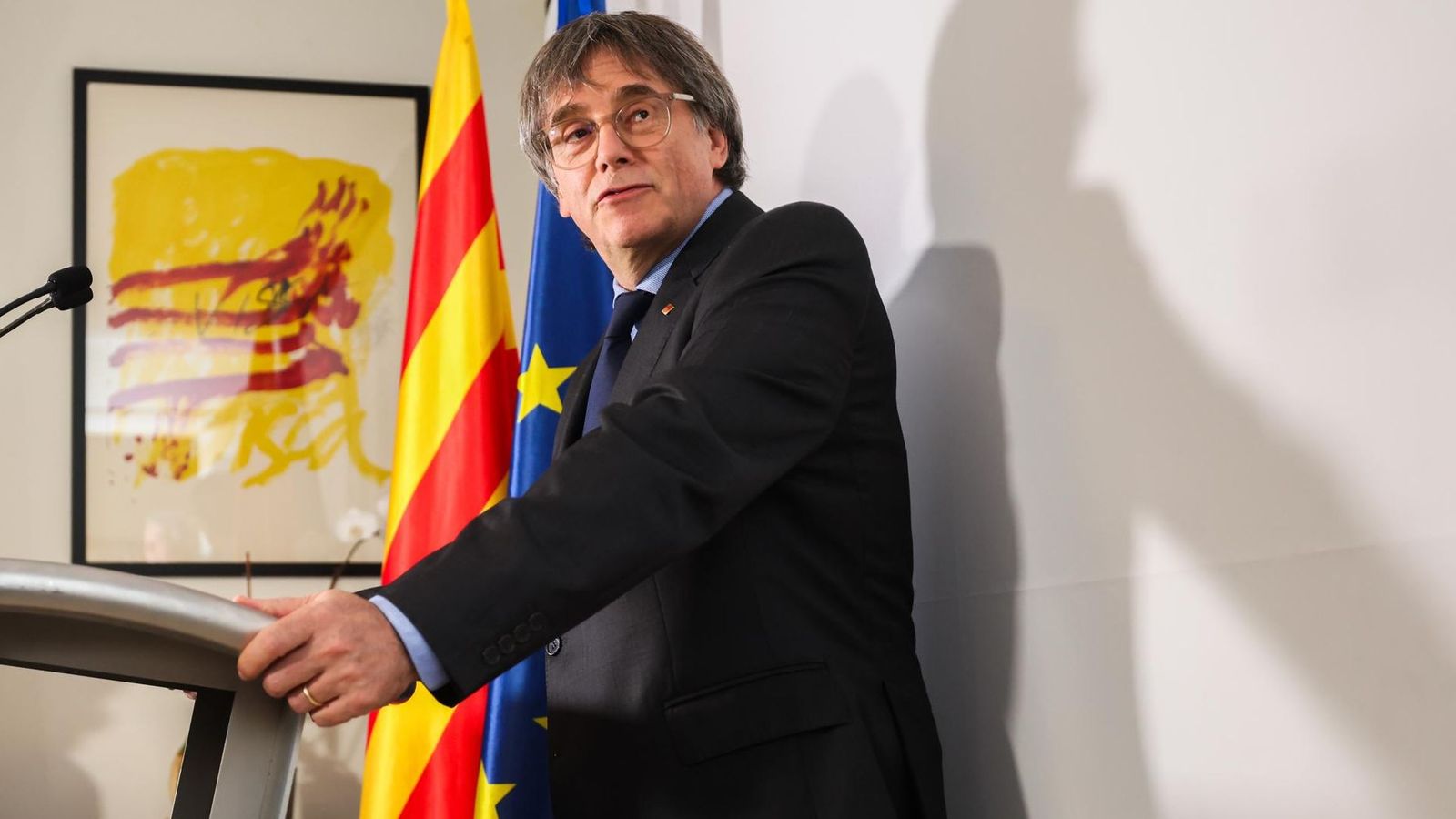Carles Puigdemont en la roda de premsa que va oferir fa uns dies