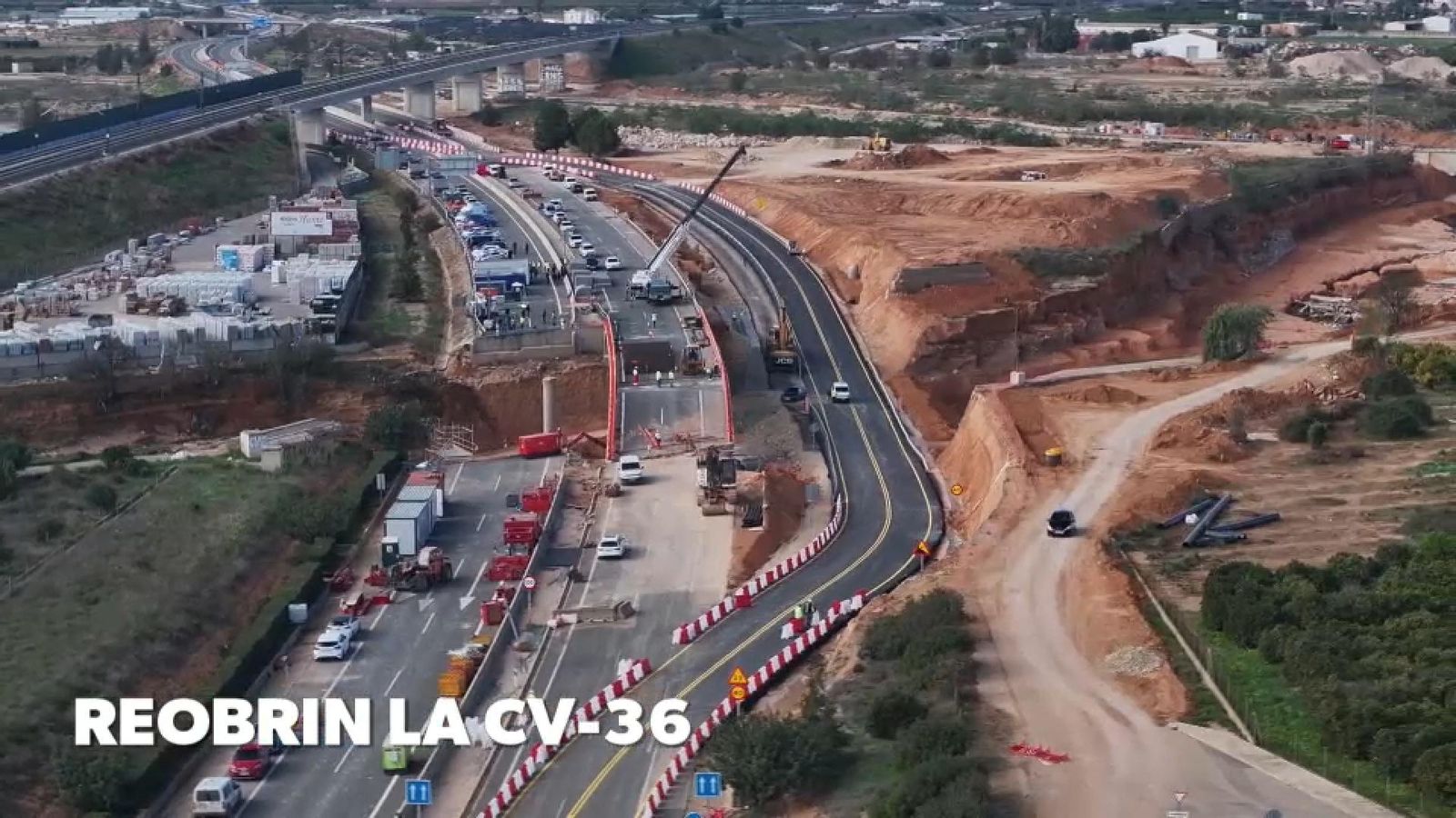 Este dimarts s'ha reobert el viaducte de la CV-36 sobre el barranc de Poio, a Alaquàs