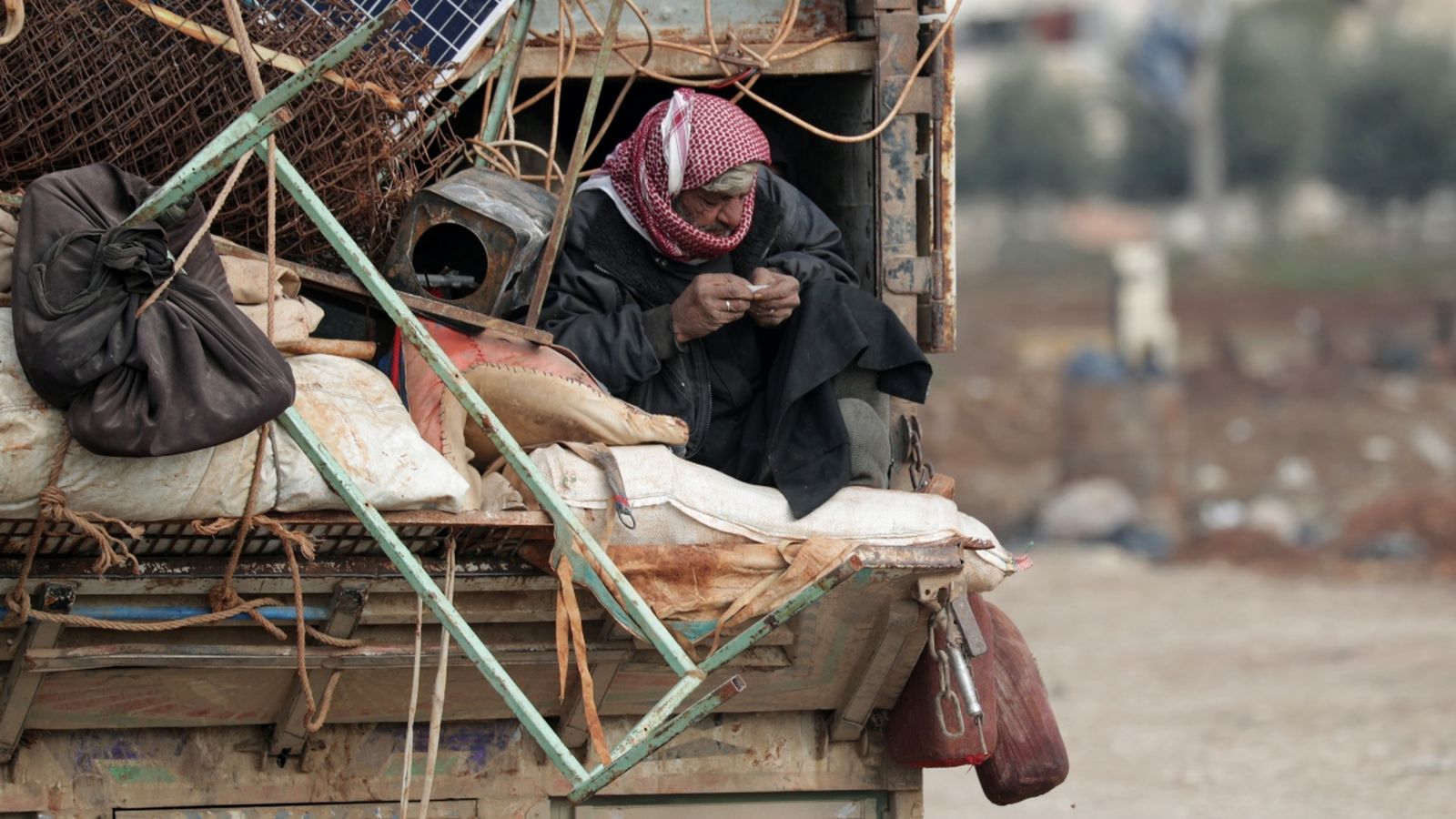 Un refugiat procedent d'Idlib