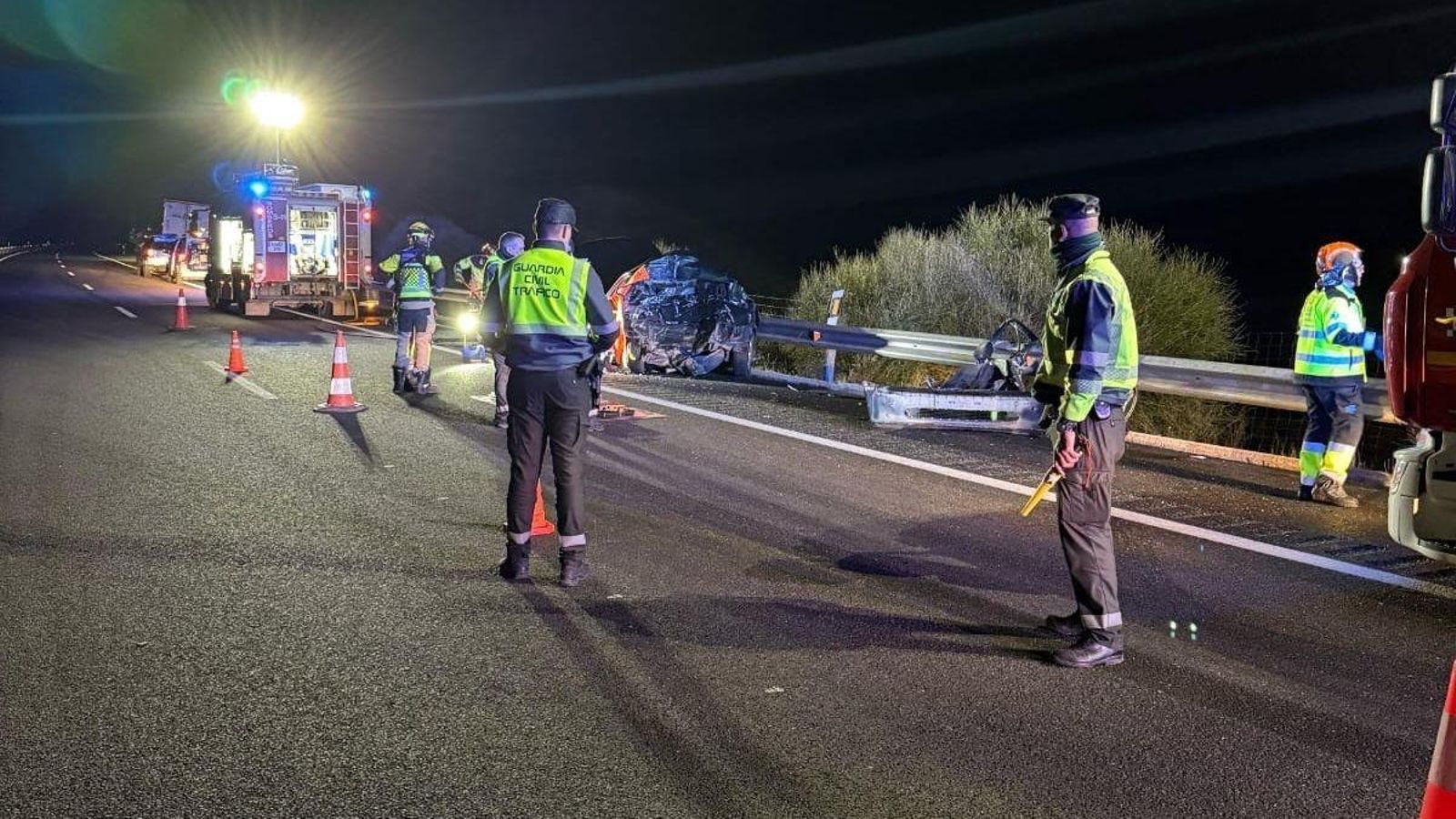 Punt de la carretera on s'ha produït l'accident