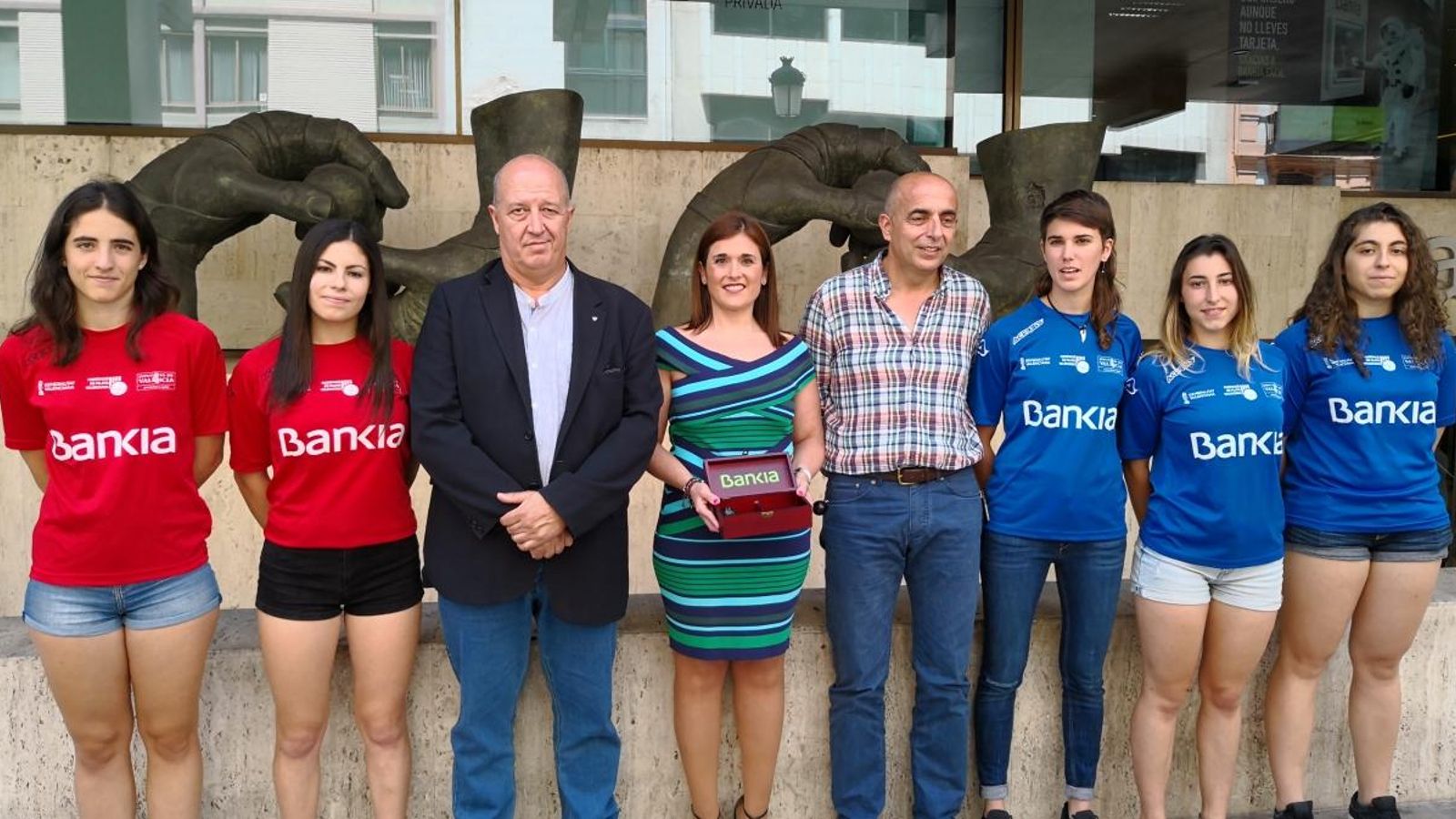 Presentació de la final Lliga Bankia de Raspall Femení d'Elit. Edifici Bankia