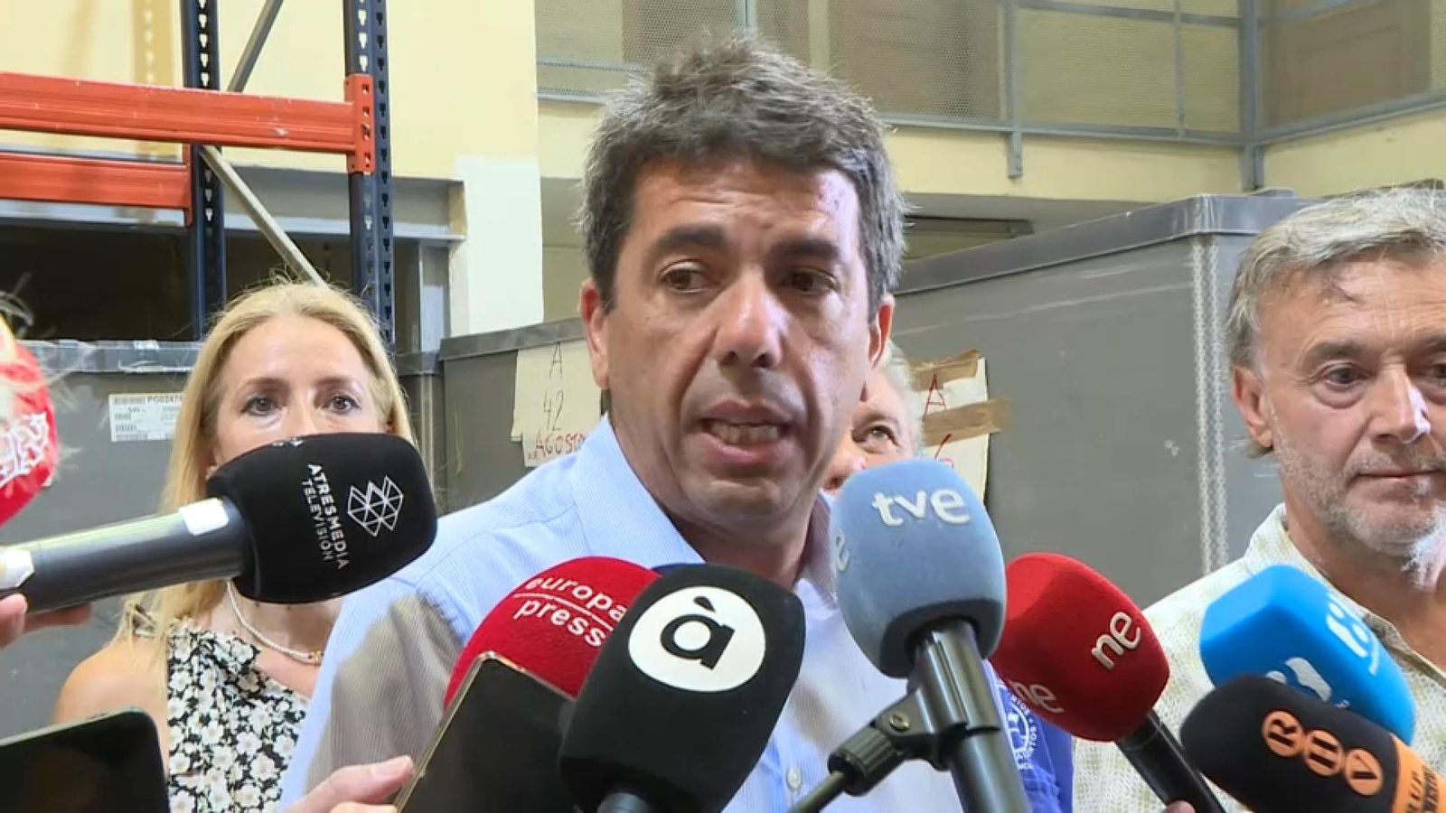 Mazón, aquest dimarts en el Banc d'Aliments de València