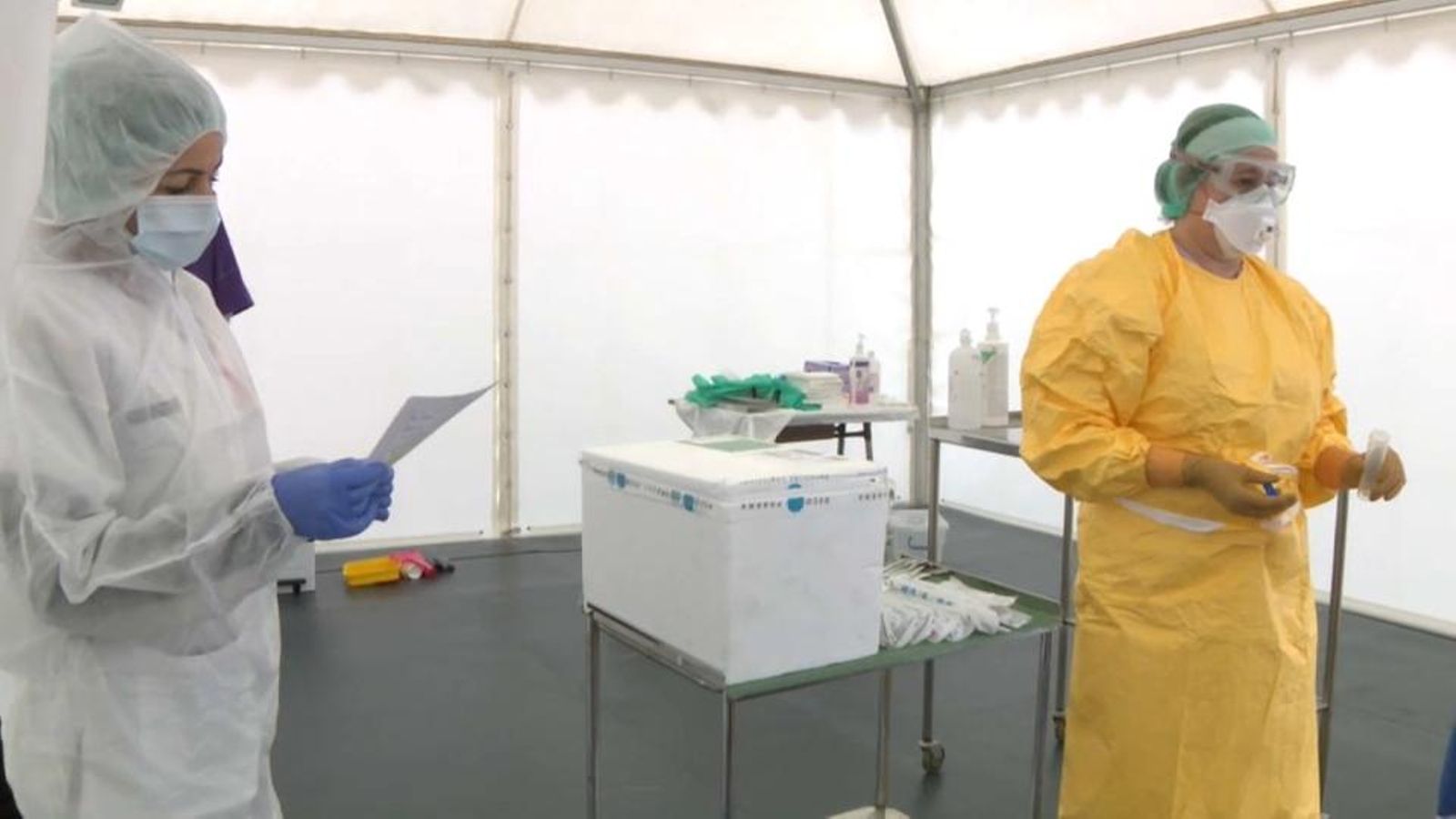 Imatge d'arxiu de les proves a sanitaris efectuades a Castelló