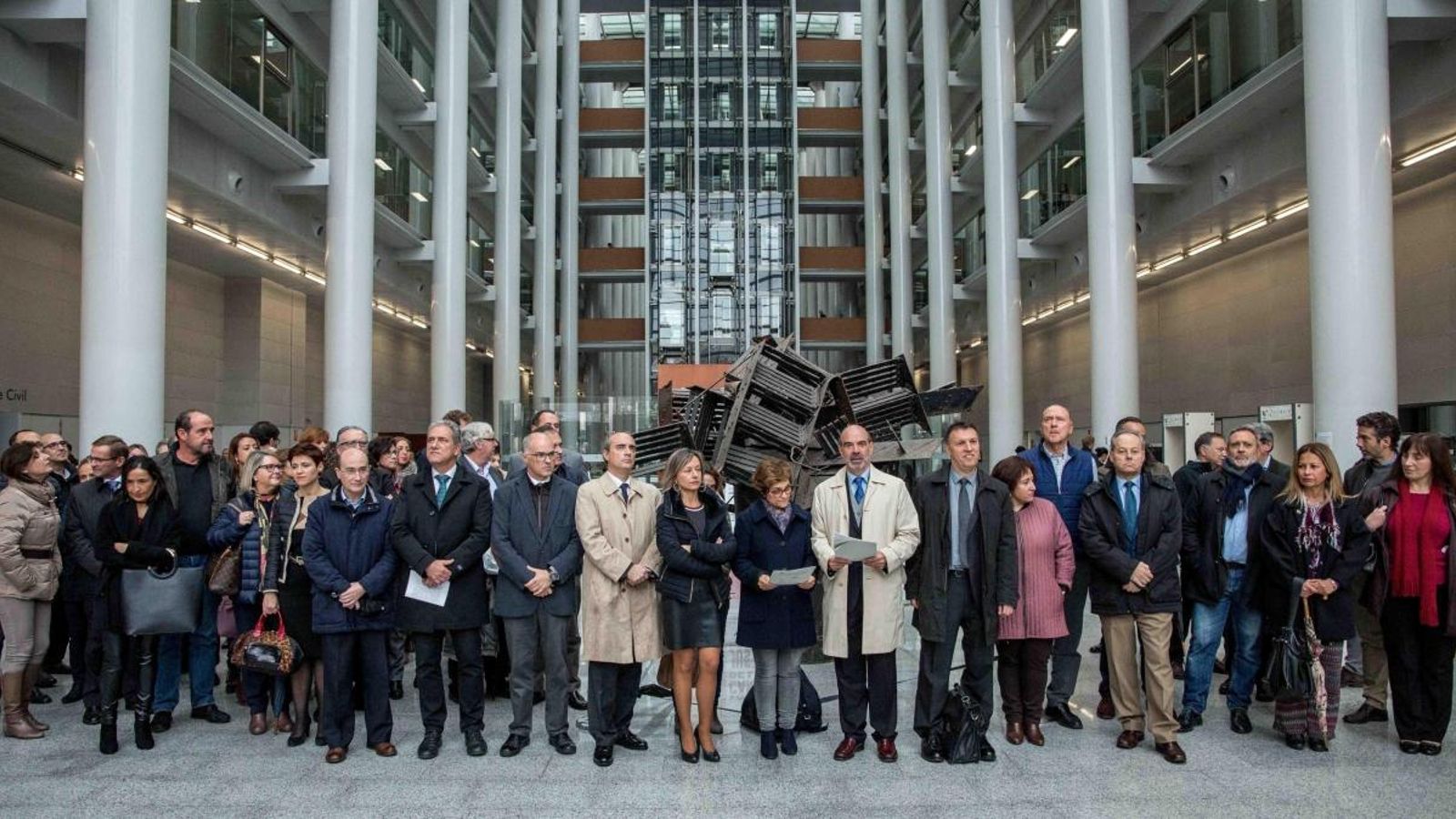 Concentració de jutges i fiscals en la Ciutat de la Justícia de València. Biel Aliño (Efe)