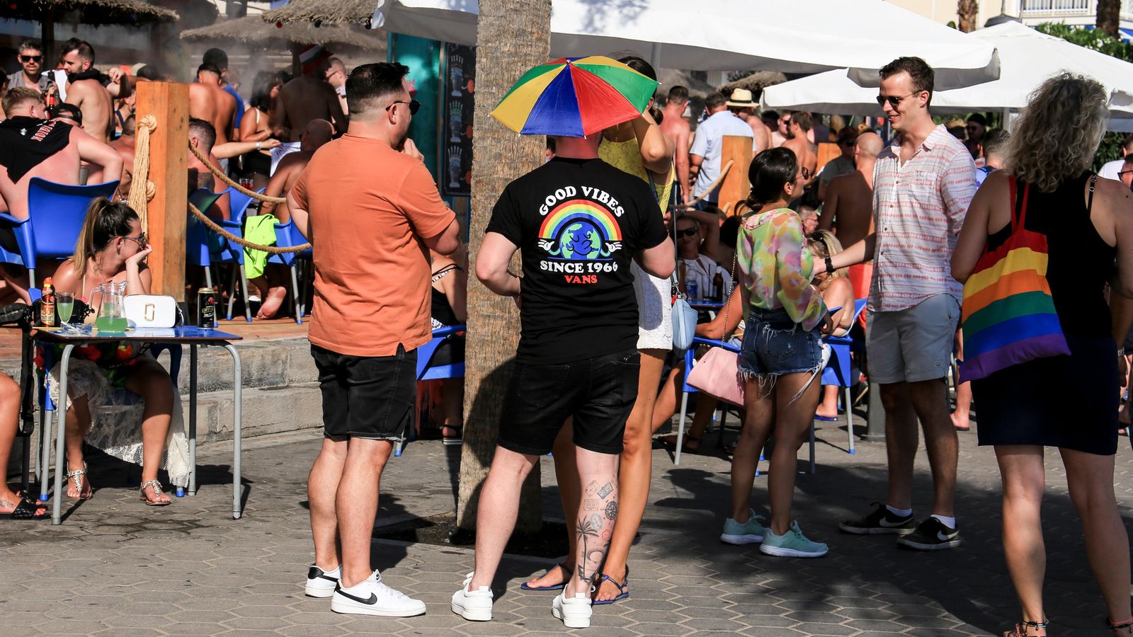 Turistes britànics a l'estiu