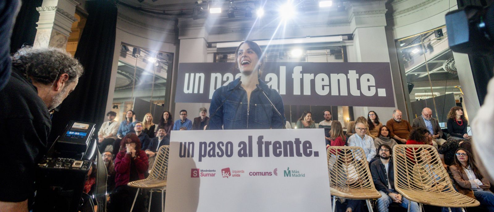 La portaveu de Més Madrid a l’Ajuntament de Madrid, Rita Maestre, durant l’acte de refundació del projecte de les esquerres.
