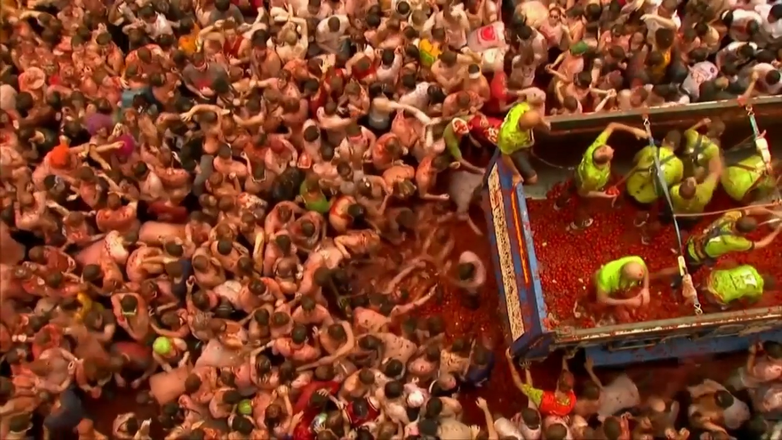 La Tomtina de Bunyol, en una edició anterior / À Punt NTC