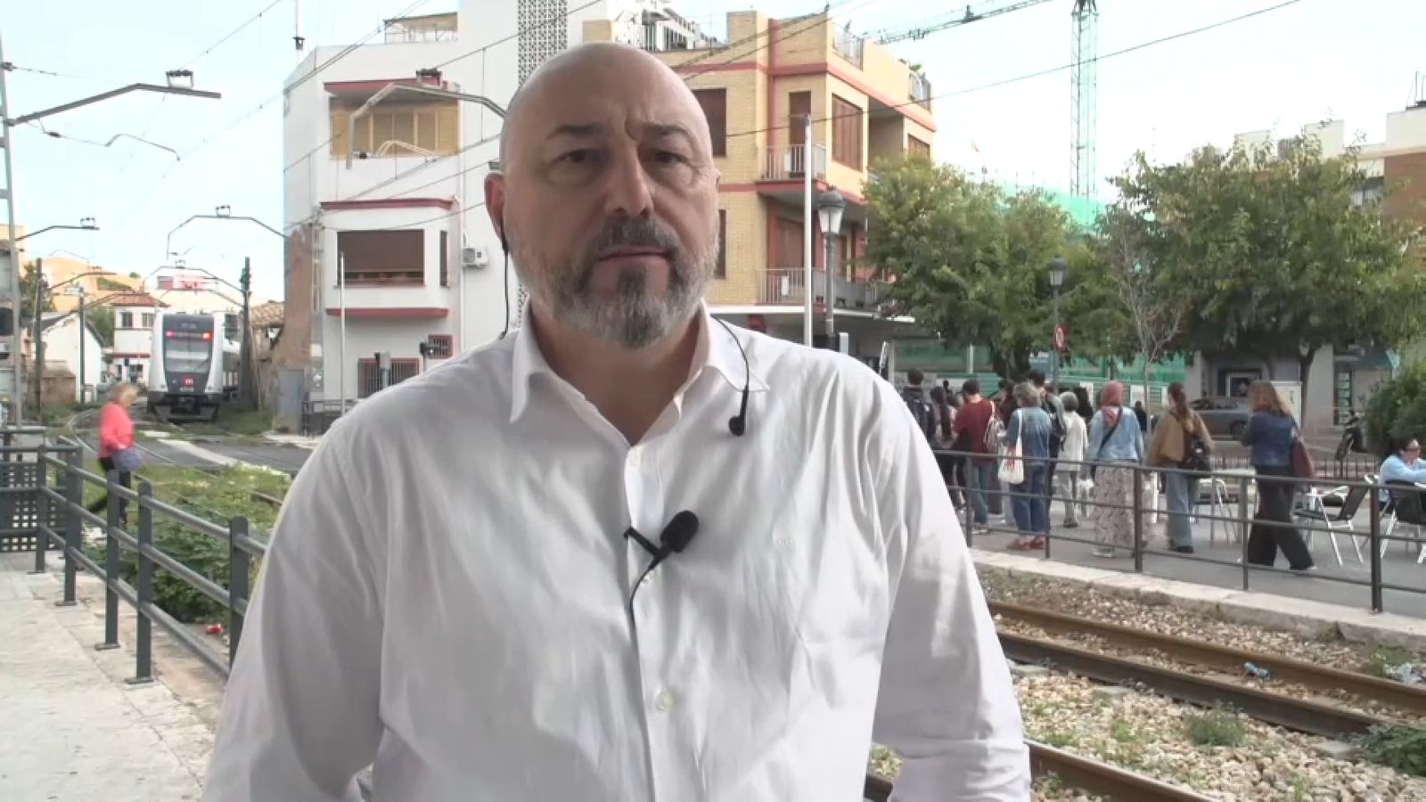 El maquinista Vicente Almenar, responsable estatal de conducció del sector ferroviari de la UGT