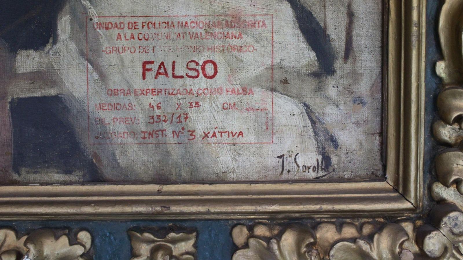 Falsificació d'un obra de Sorolla