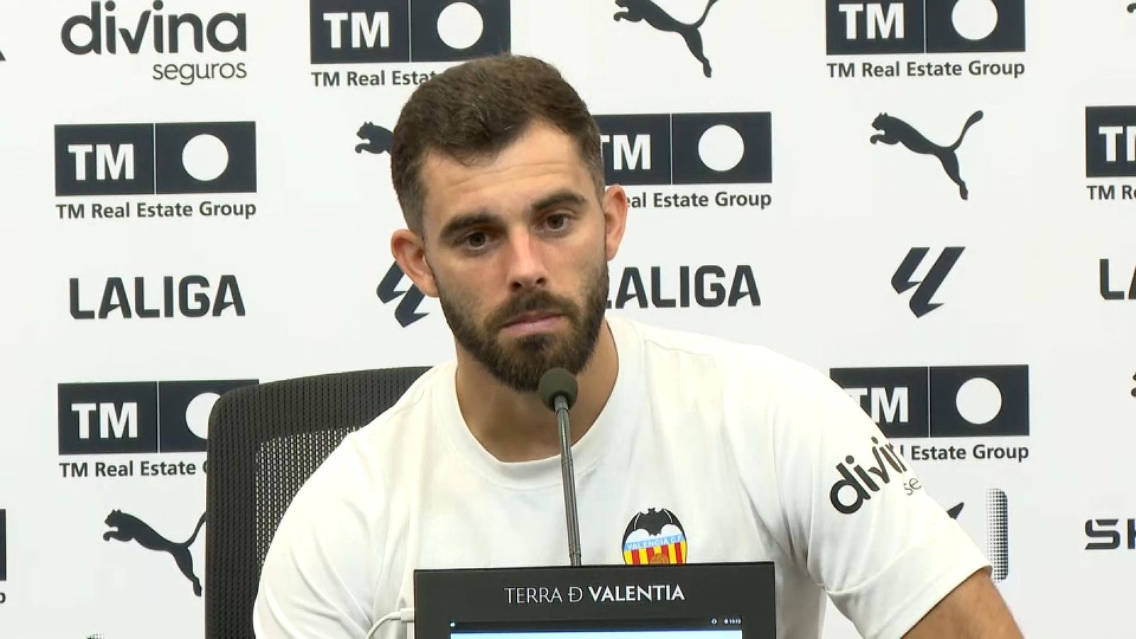 El futbolista del València, Luis Rioja