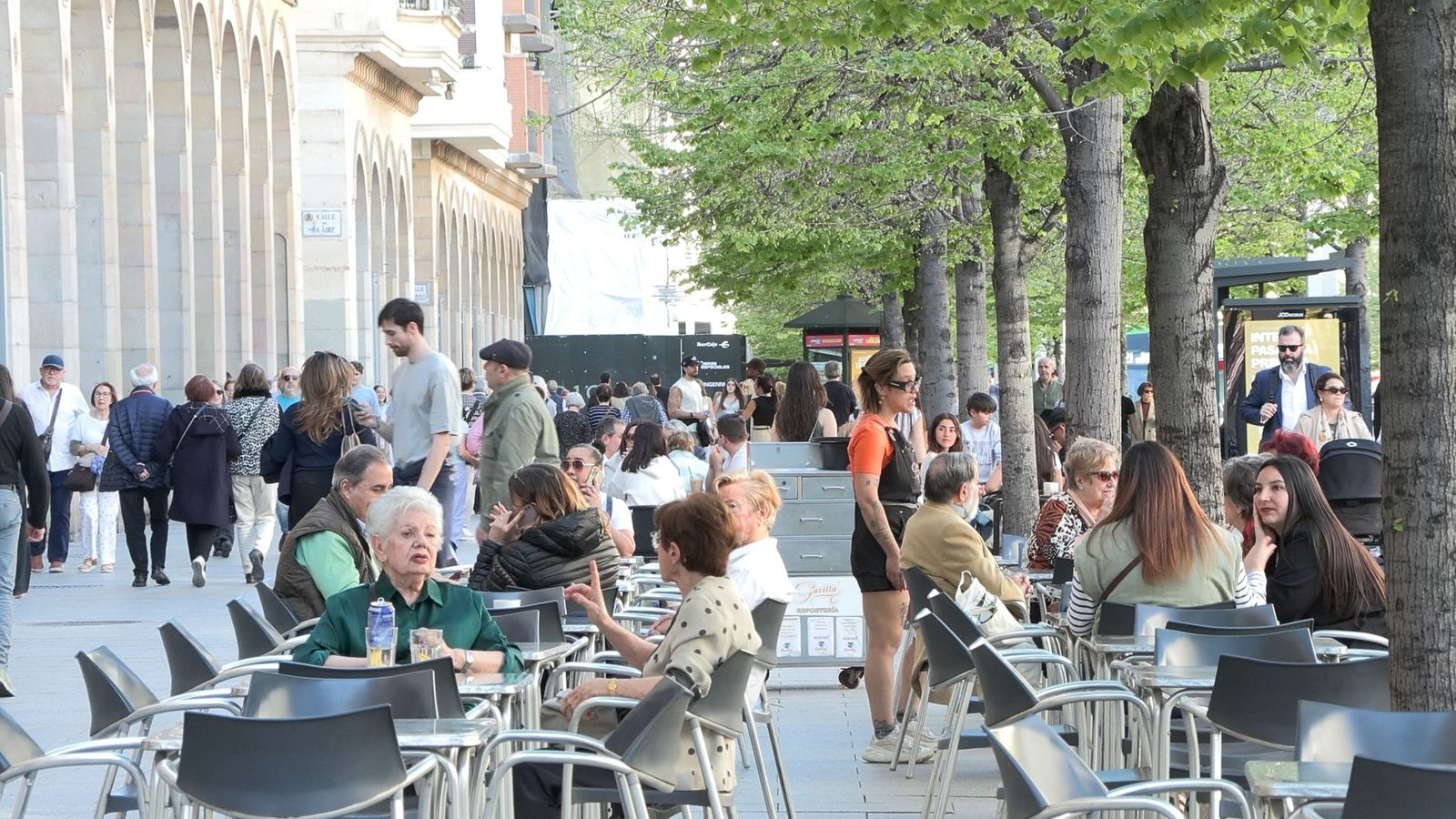 La terrasa d'un bar, en una imatge recent