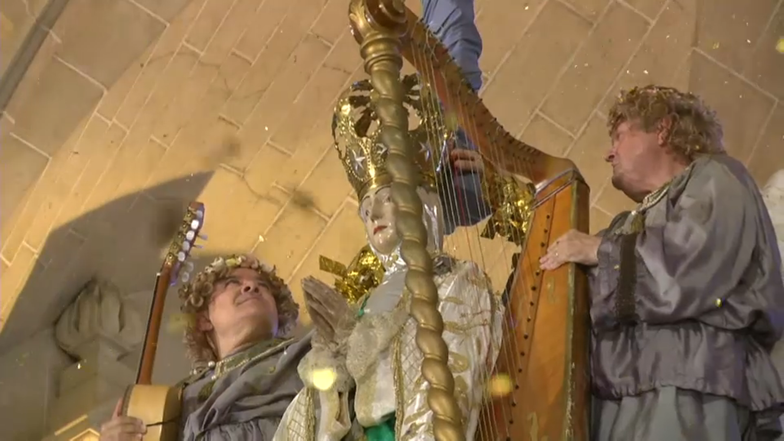 Representació del Misteri d'Elx en una imatge d'arxiu