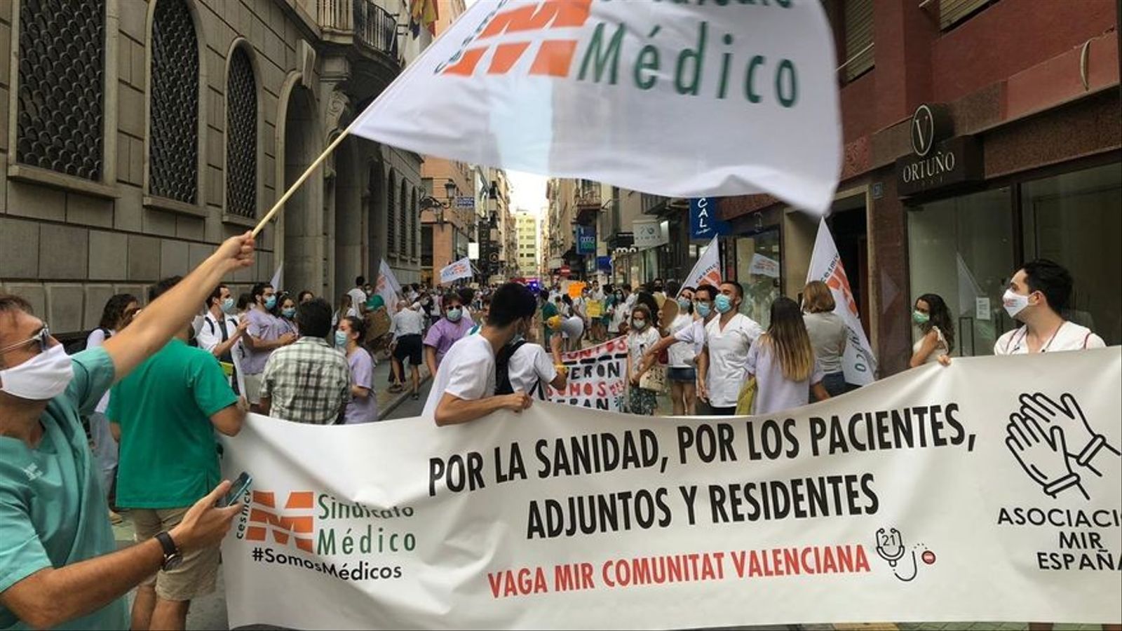 Imatge d'arxiu d'una manifestació dels metges MIR